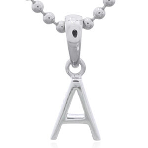 Sterling Silver Capital Letter “A” Pendant