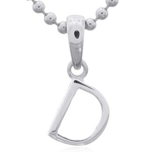 Sterling Silver Capital Letter “D” Pendant
