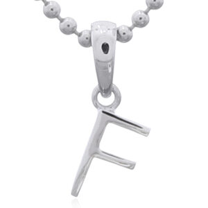 Sterling Silver Capital Letter “F” Pendant