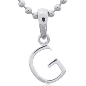 Sterling Silver Capital Letter “G” Pendant