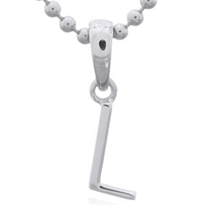 Sterling Silver Capital Letter “L” Pendant