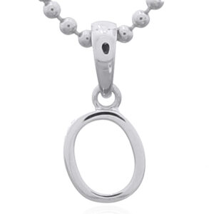 Sterling Silver Capital Letter “O” Pendant