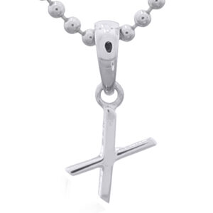 Sterling Silver Capital Letter “X” Pendant