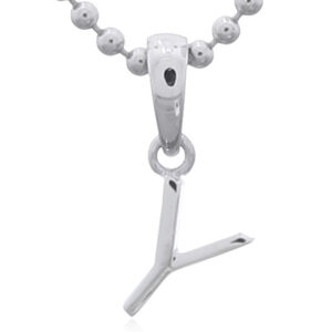 Sterling Silver Capital Letter “Y” Pendant