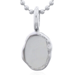 925 Silver Mother of Pearl Irregular Oval Pendant