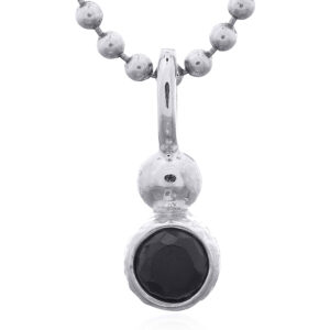 Black CZ Gourd Pendant in 925 Silver