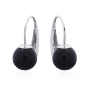 Luxury Black Shell Pearl Dangle Earrings
