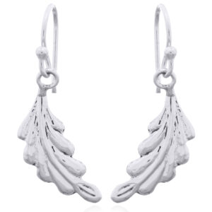925 Sterling Silver Leaf Dangler Earrings