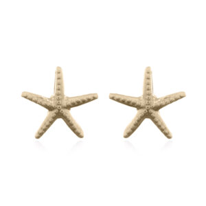 Small Gold Plated Star Fish Sterling Silver Stud Earrings