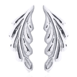 Leaf Sterling Silver Ear Line Earrings