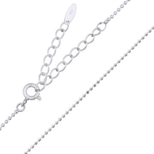 925 Silver Faceted Bead Chain Necklace