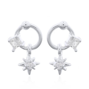 Dangling Star Charm Stud Earrings