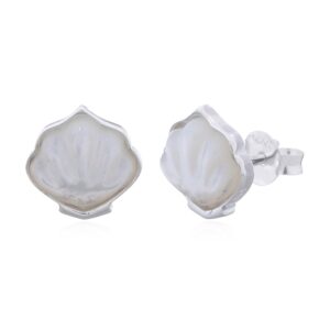 Mother of Pearl Scallop Shell Studs